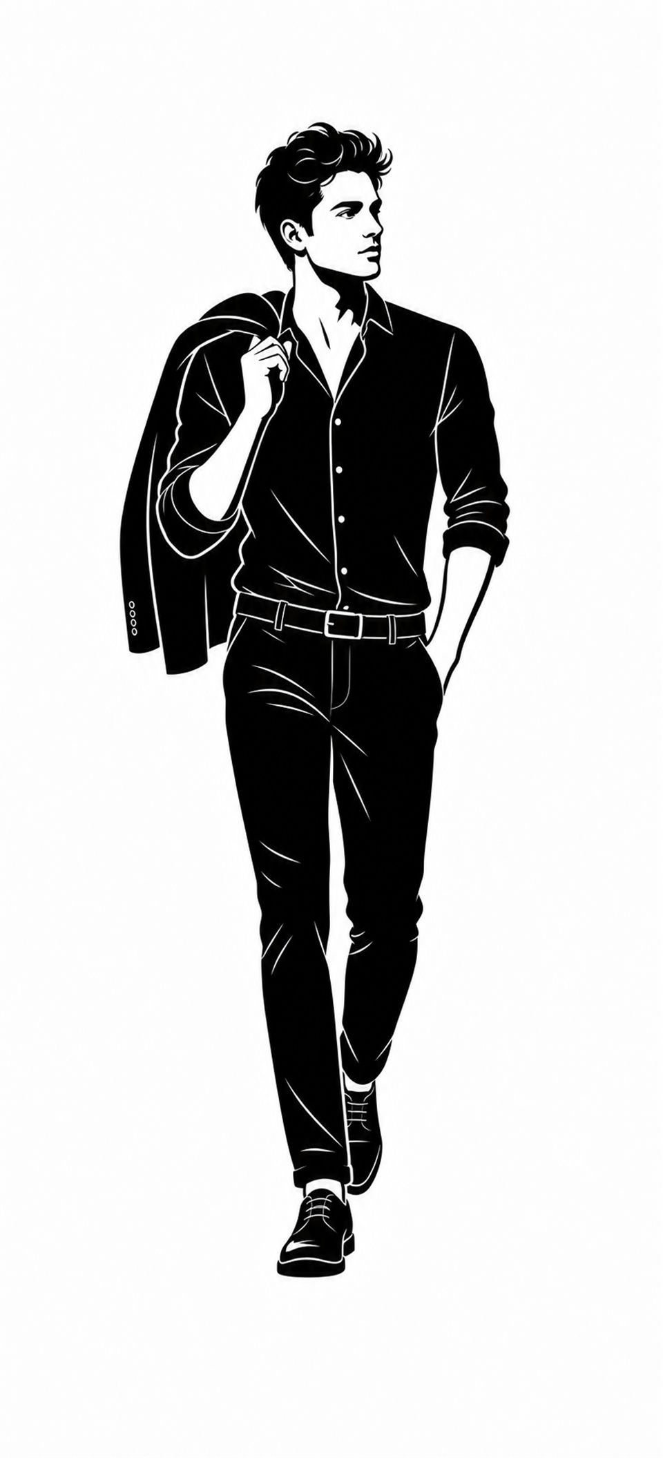 Veste sur l’épaule
